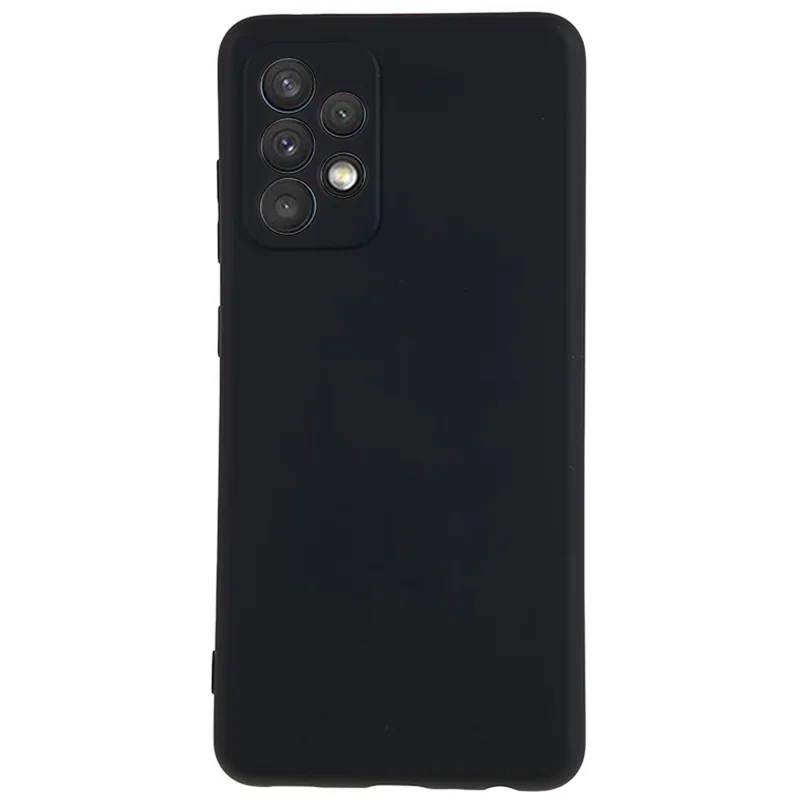 TPU Phone Case for Samsung Galaxy A32 4G (EU Version) Soft Fiber Lining Rubberized Phone Cover - Black
