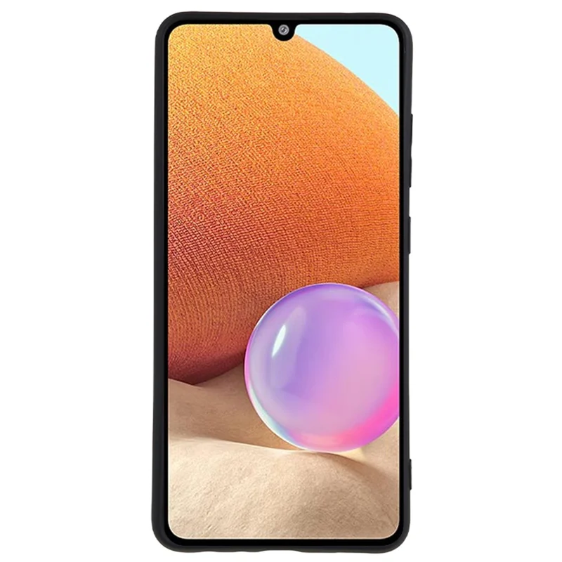 TPU Phone Case for Samsung Galaxy A32 4G (EU Version) Soft Fiber Lining Rubberized Phone Cover - Black