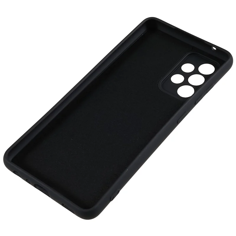 TPU Phone Case for Samsung Galaxy A32 4G (EU Version) Soft Fiber Lining Rubberized Phone Cover - Black