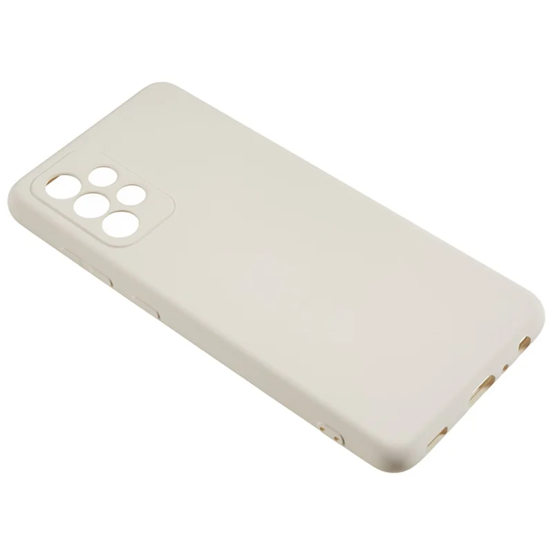 Für Samsung Galaxy A32 5G / M32 5G Rubberized Phone Case Fiber Lining Scratch Proof TPU Back Cover - Weiß
