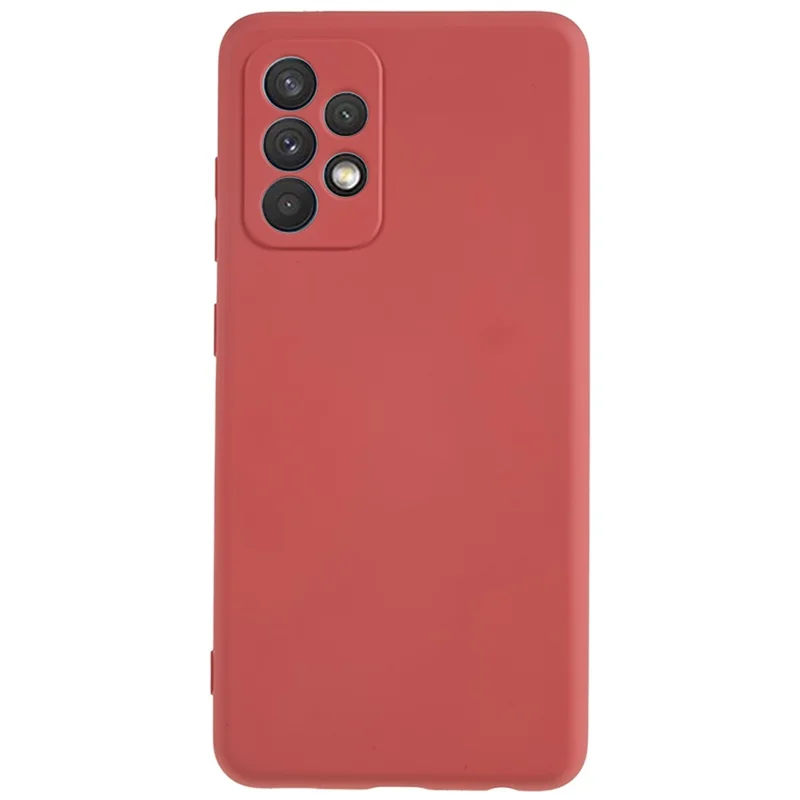 For Samsung Galaxy A32 5G / M32 5G Rubberized Phone Case Fiber Lining Scratch Proof TPU Back Cover - Hawthorn Red