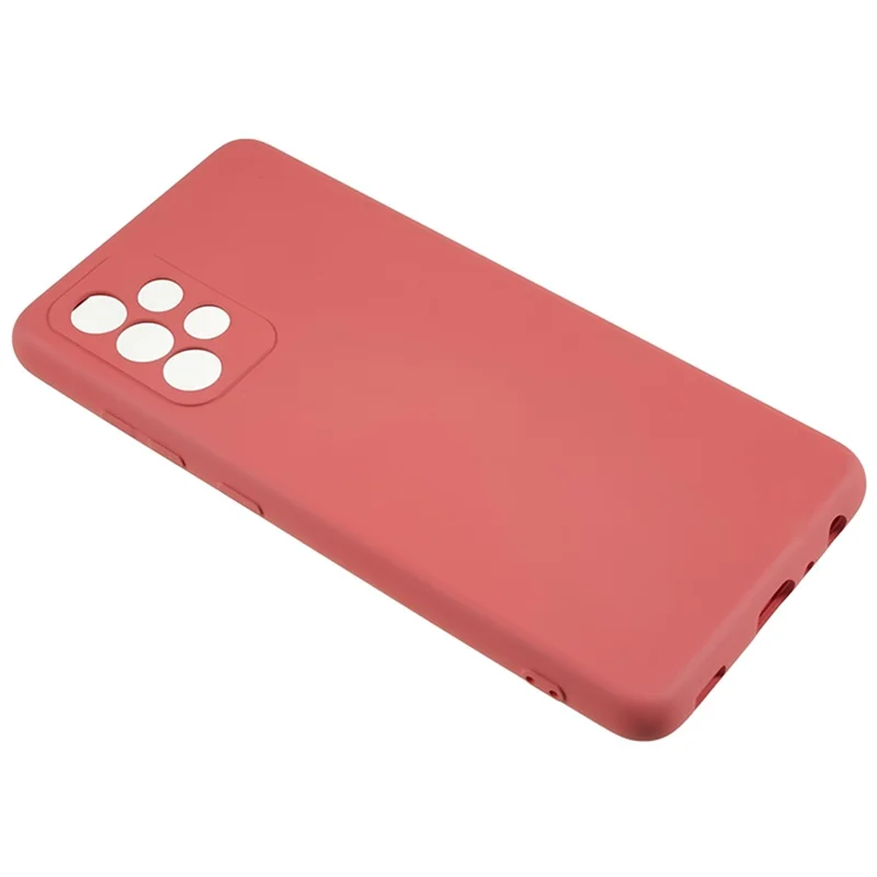 For Samsung Galaxy A32 5G / M32 5G Rubberized Phone Case Fiber Lining Scratch Proof TPU Back Cover - Hawthorn Red