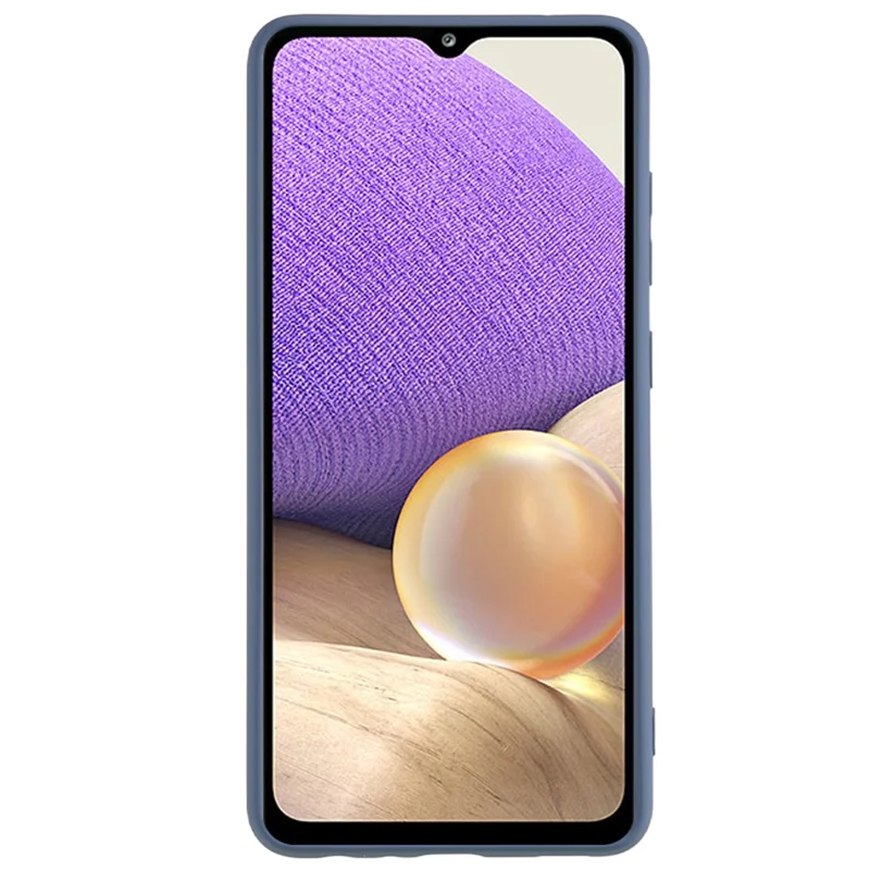 Für Samsung Galaxy A32 5G / M32 5G Gummiiertes Handyhülle Faser Futter Kratzsicher TPU Rückseite - Lavendelgrau