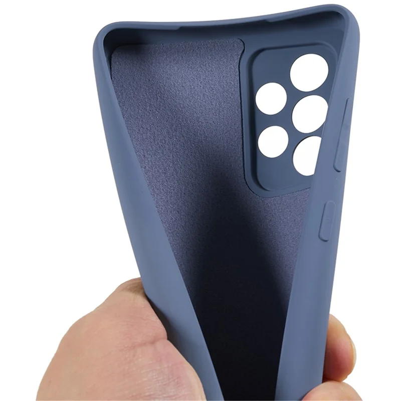 Für Samsung Galaxy A32 5G / M32 5G Gummiiertes Handyhülle Faser Futter Kratzsicher TPU Rückseite - Lavendelgrau
