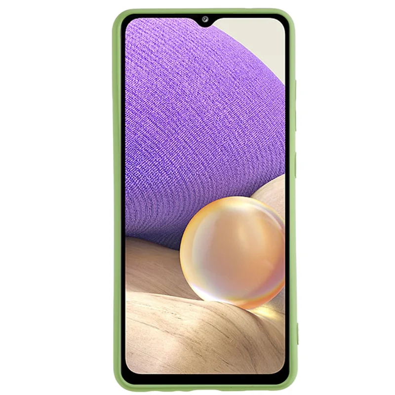 Для Samsung Galaxy A32 5G / M32 5G Чехол для телефона с резиновым покрытием, подкладка из волокна, устойчивый к царапинам ТПУ-задняя крышка - Матча Грин