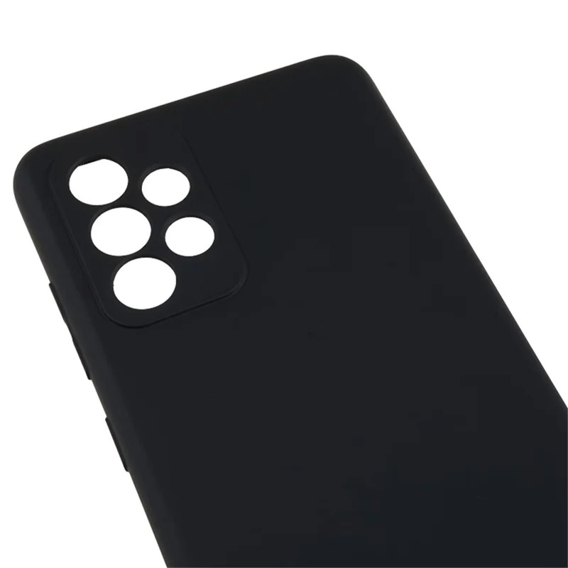 For Samsung Galaxy A32 5G / M32 5G Rubberized Phone Case Fiber Lining Scratch Proof TPU Back Cover - Black