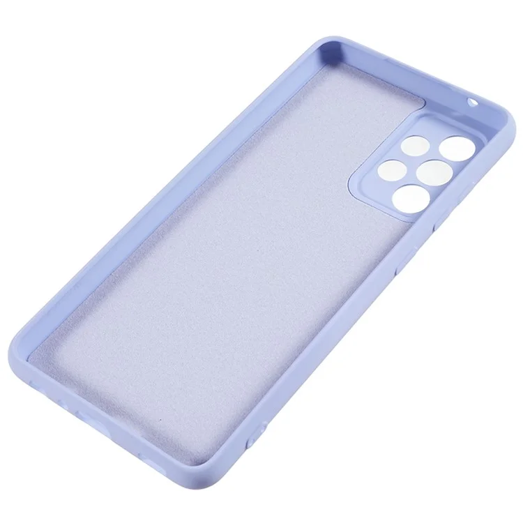 Pour Samsung Galaxy A52 4G / 5G / A52s 5G Étui de téléphone en caoutchouc avec doublure en fibre Housse arrière en TPU - Violet clair