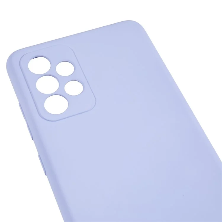 Pour Samsung Galaxy A52 4G / 5G / A52s 5G Étui de téléphone en caoutchouc avec doublure en fibre Housse arrière en TPU - Violet clair