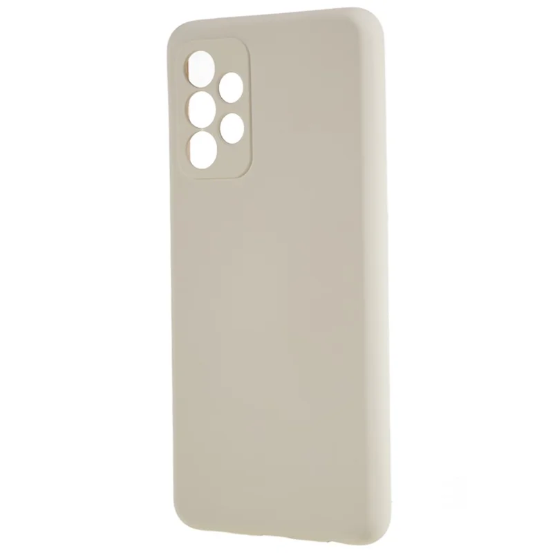 For Samsung Galaxy A52 4G / 5G / A52s 5G Rubberized Phone Case Fiber Lining TPU Back Cover - White