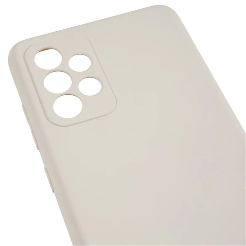 For Samsung Galaxy A52 4G / 5G / A52s 5G Rubberized Phone Case Fiber Lining TPU Back Cover - White