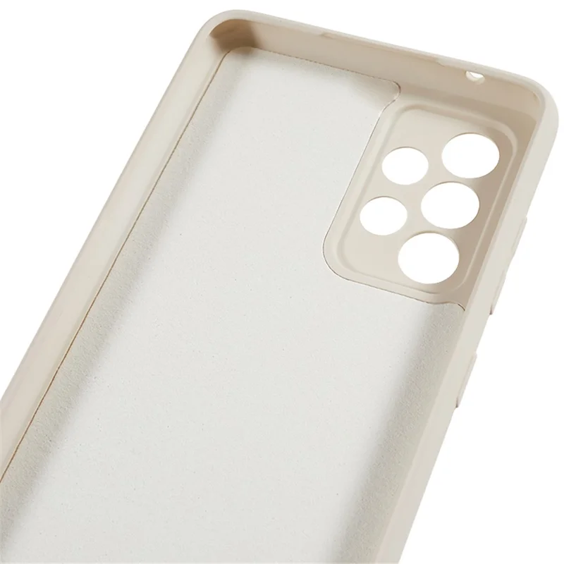 For Samsung Galaxy A52 4G / 5G / A52s 5G Rubberized Phone Case Fiber Lining TPU Back Cover - White