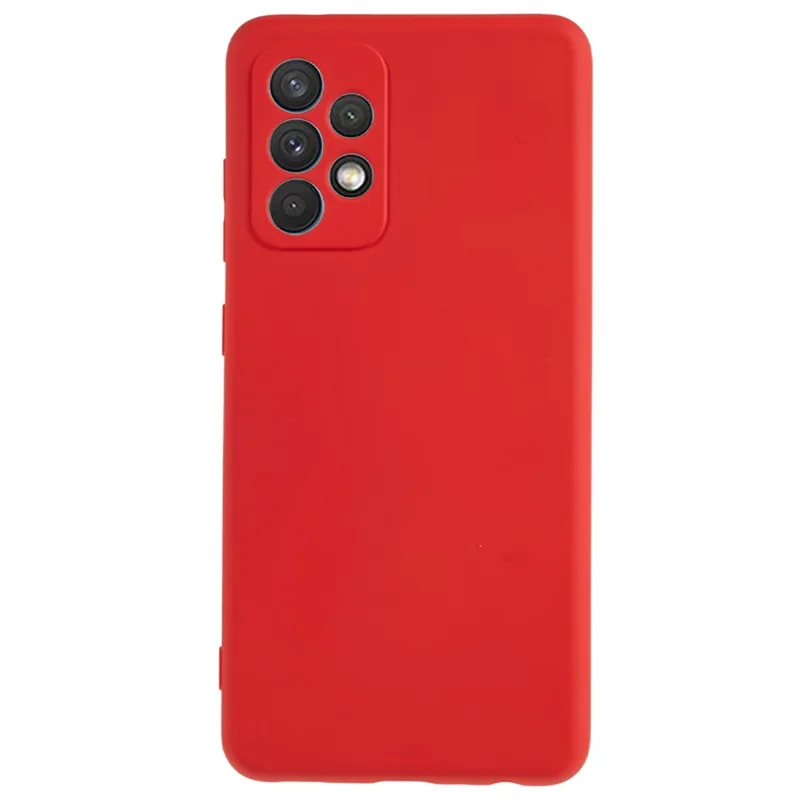 For Samsung Galaxy A52 4G / 5G / A52s 5G Rubberized Phone Case Fiber Lining TPU Back Cover - Red