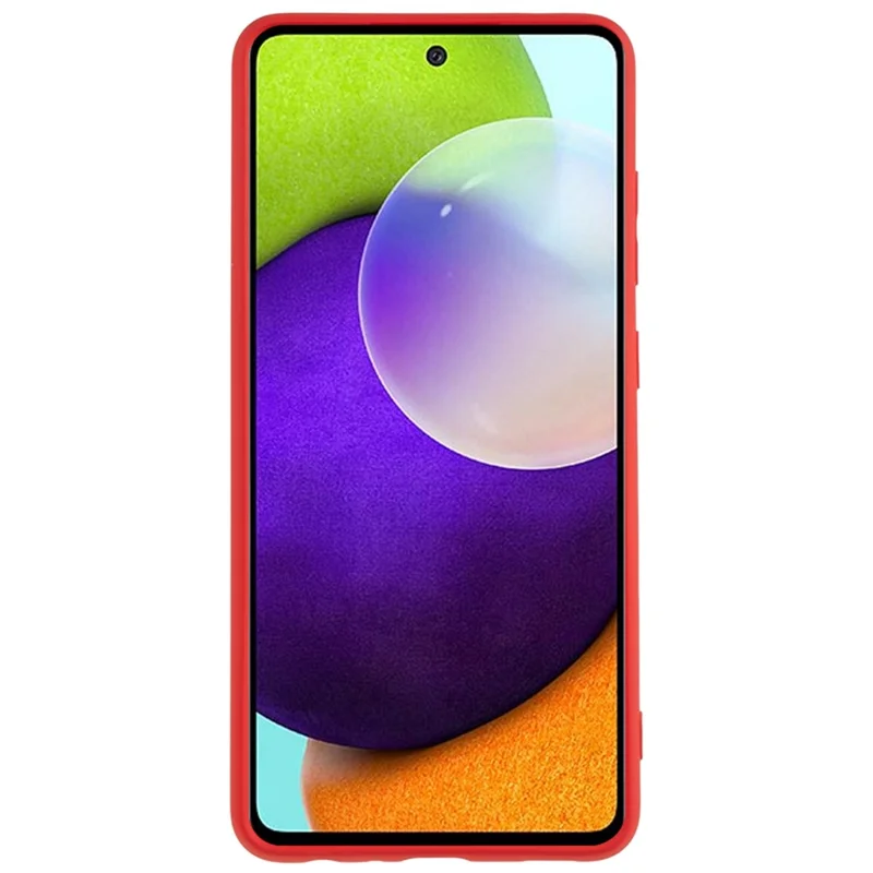 For Samsung Galaxy A52 4G / 5G / A52s 5G Rubberized Phone Case Fiber Lining TPU Back Cover - Red