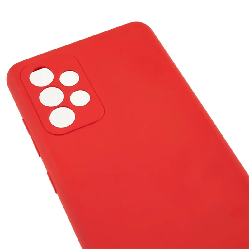 For Samsung Galaxy A52 4G / 5G / A52s 5G Rubberized Phone Case Fiber Lining TPU Back Cover - Red
