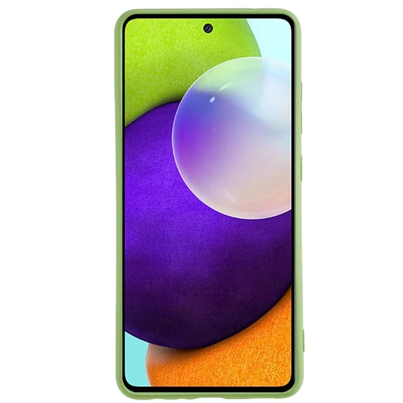 For Samsung Galaxy A52 4G / 5G / A52s 5G Rubberized Phone Case Fiber Lining TPU Back Cover - Matcha Green