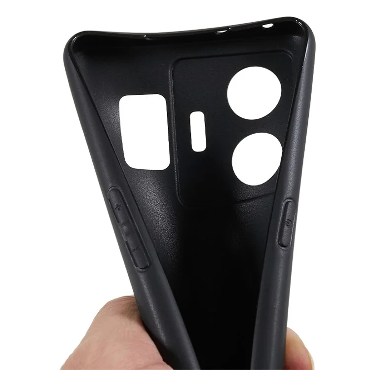 Für Realme GT Neo 5 5G / GT3 5G Glossy Finish TPU Case Anti-scratch Cell Phone Cover - Schwarz