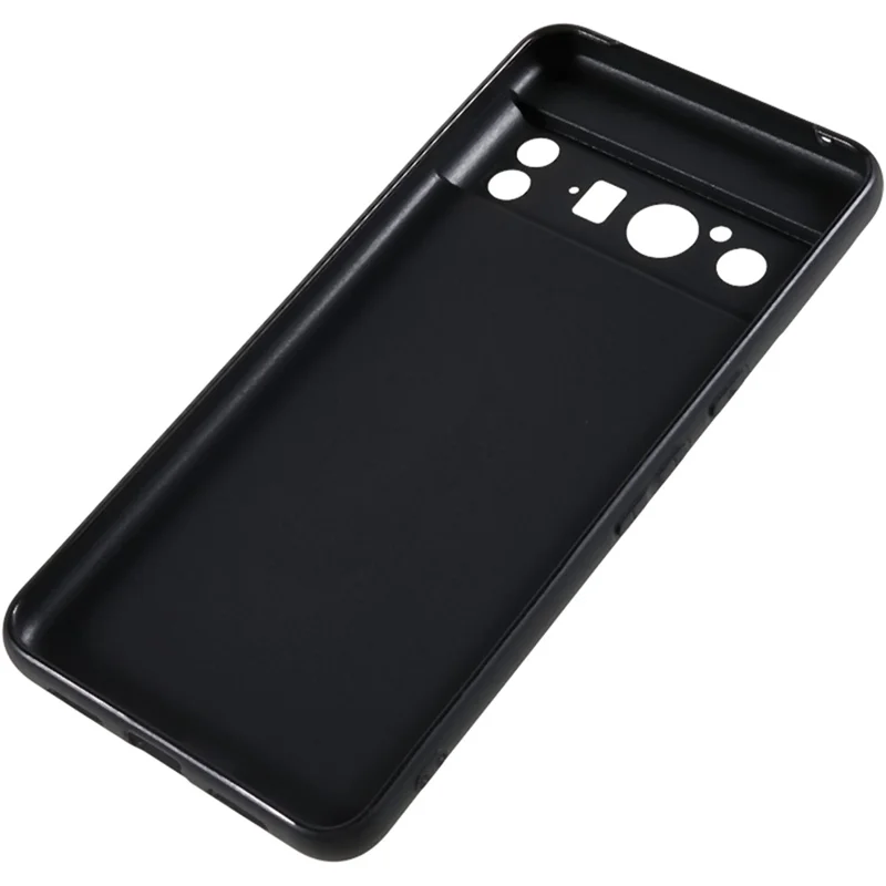 For Google Pixel 8 Pro Glossy Phone Case Drop-proof Flexible TPU Phone Cover - Black