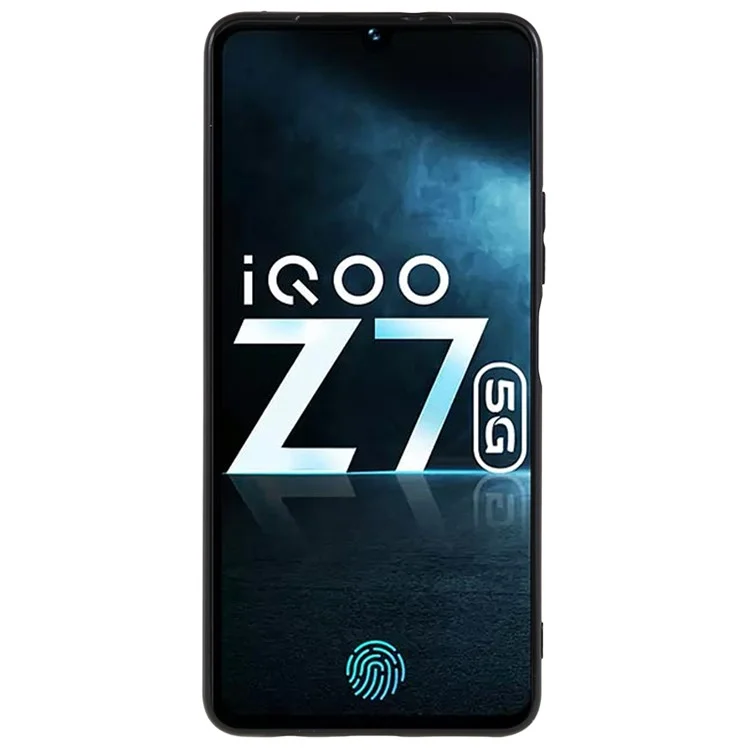 Pour le vivo iQOO Z7 5G Glossy Phone Case Scratch-resistant TPU Cover - Noir