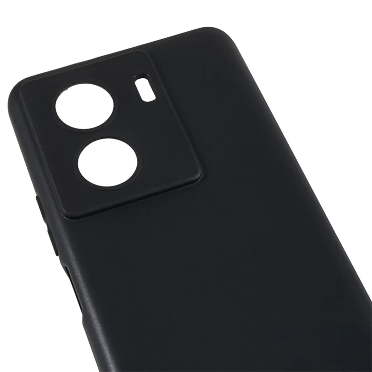 Pour le vivo iQOO Z7 5G Glossy Phone Case Scratch-resistant TPU Cover - Noir