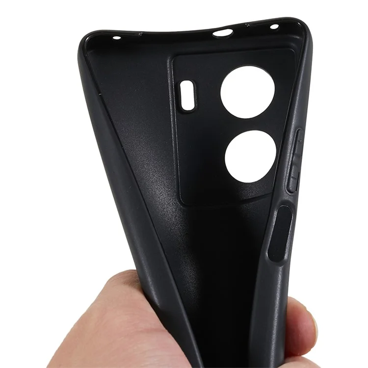 Pour le vivo iQOO Z7 5G Glossy Phone Case Scratch-resistant TPU Cover - Noir