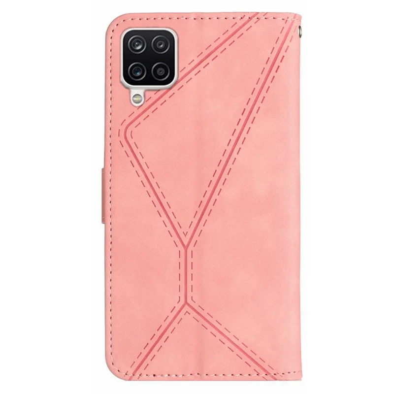 HT05 для Samsung Galaxy A22 4G (версия ЕС) Чехол-книжка из ПУ-кожи с кожаной фактурой - Розовый