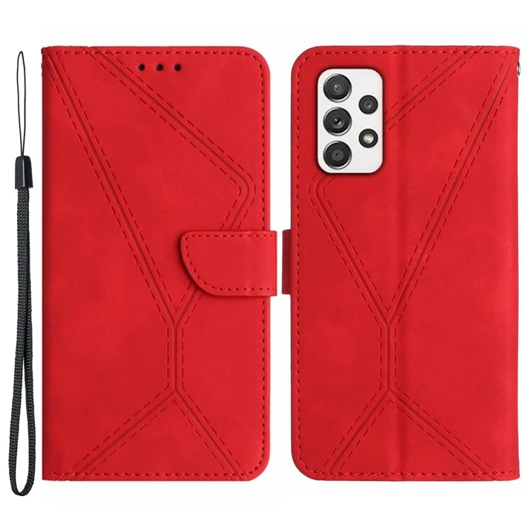 Für Samsung Galaxy A23 4G / A23 5G (Globale Version) / M23 5G / F23 5G / M13 4G Wallet Phone Case HT05 PU Leder Cover - Rot