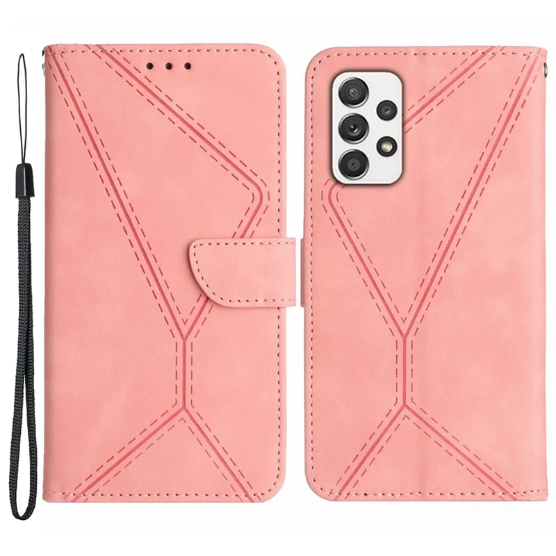 For Samsung Galaxy A23 4G / A23 5G (Global Version) / M23 5G / F23 5G / M13 4G Wallet Phone Case HT05 PU Leather Cover - Pink