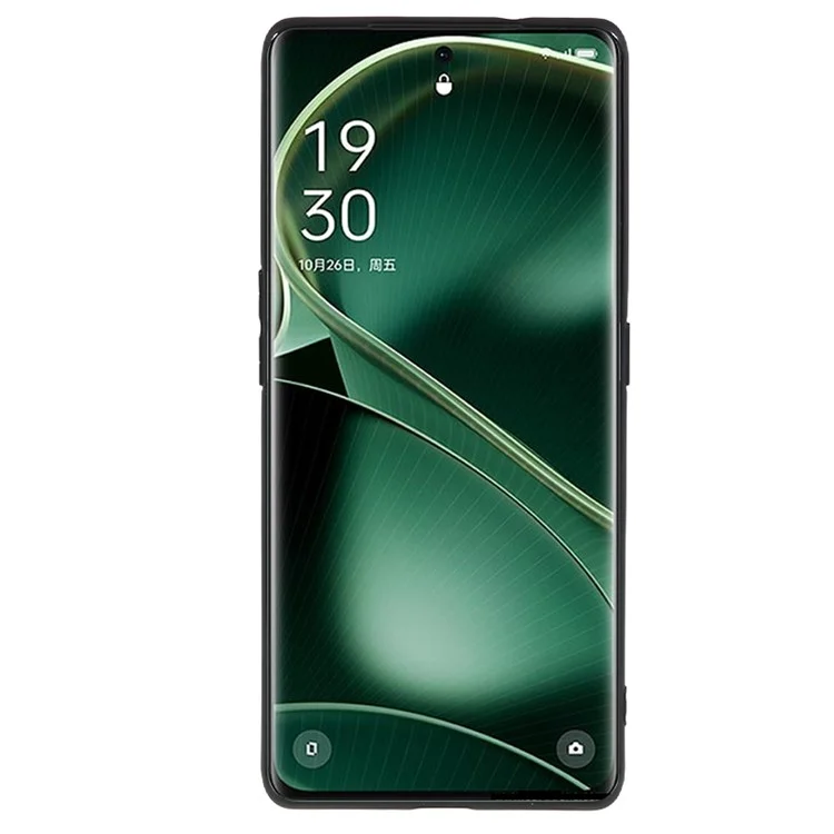 Для Oppo Find X6 глянцевый чехол для телефона Противоударный защитный чехол TPU для телефона - Черный