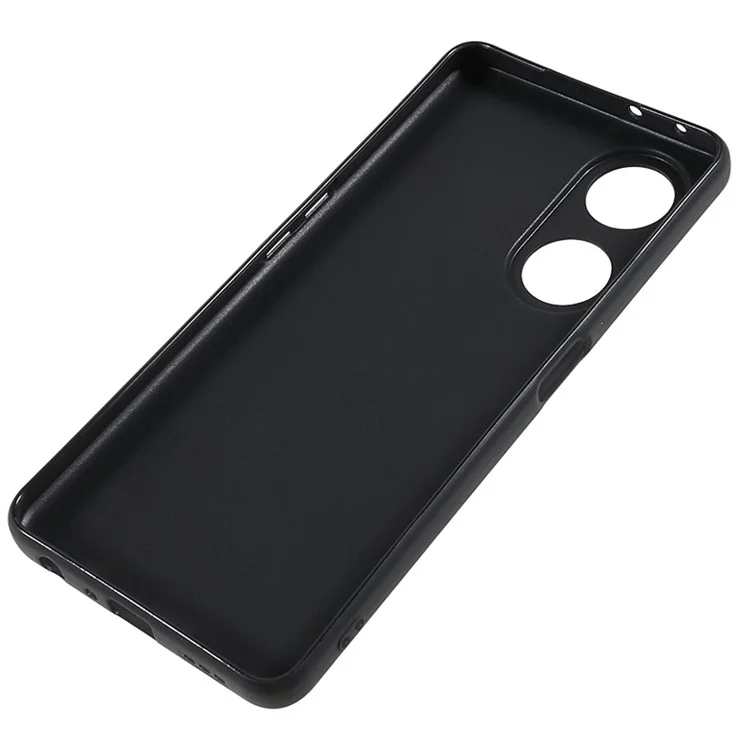 Глянцевый чехол для телефона Oppo A1 5G, устойчивый к царапинам, гибкий TPU-чехол - черный