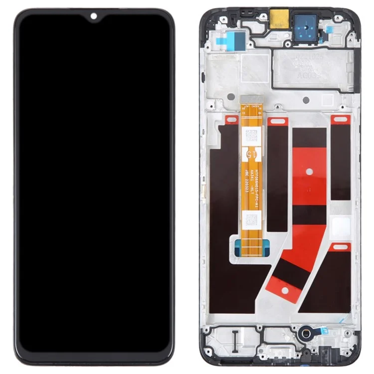 Für Oppo A57 4G / A57s 4G / A77 4G Grad B LCD-Bildschirm und Digitizer-Baugruppe + Rahmen Ersatzteil (ohne Logo)