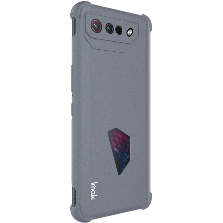 IMAK para Asus ROG Phone 7 5G Funda de teléfono TPU mate Cuatro esquinas Airbag Anti-Arañazos Cubierta - Gris