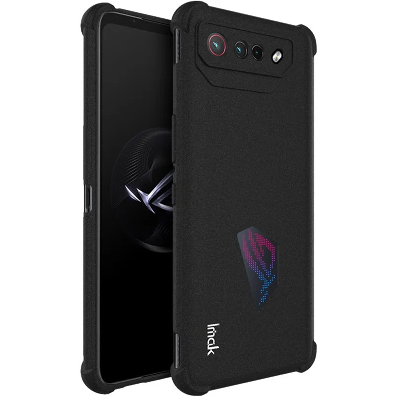 IMAK Para Asus ROG Phone 7 5G Capa de Telefone TPU Fosca Airbag em Quatro Cantos Anti-Arranhões - Preto