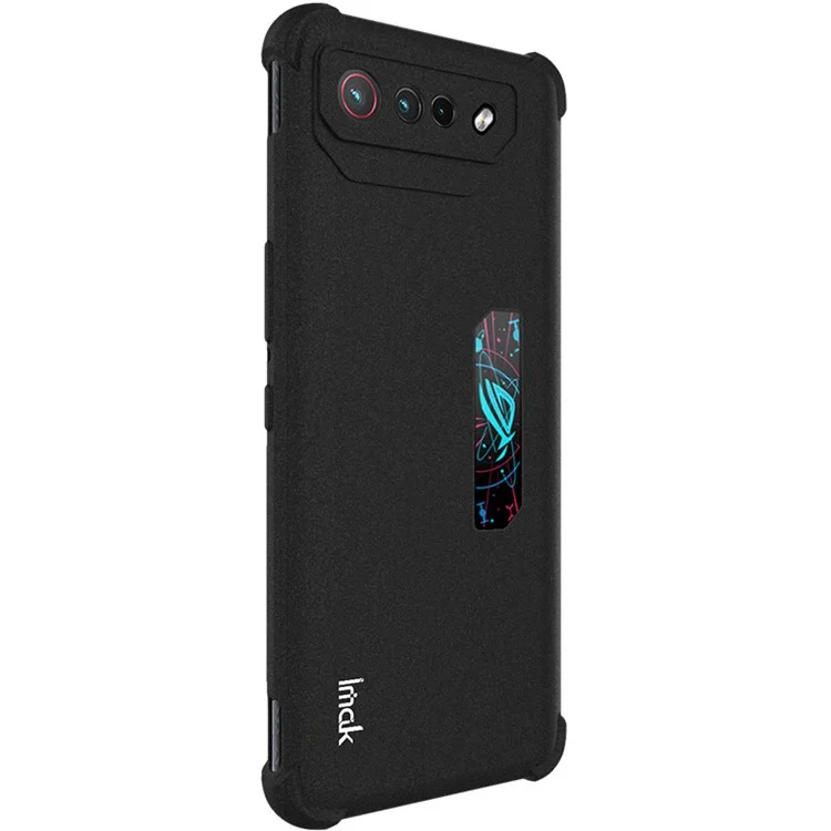 IMAK TPU Case de Telefone Para Asus Rog Telefone 7 Pro / Telefone 7 Ultimate 5g, Tampa de Proteção Contra Acabamento Fosco - Preto