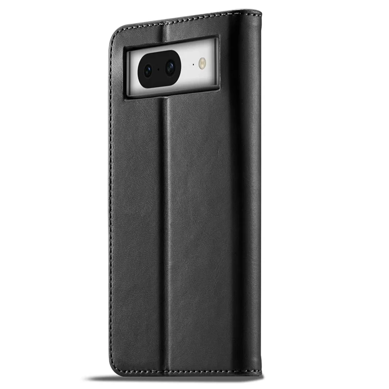 LC.IMEEKE For Google Pixel 8 PU Leather Folio Case Stand Wallet Calf Texture Phone Cover - Black