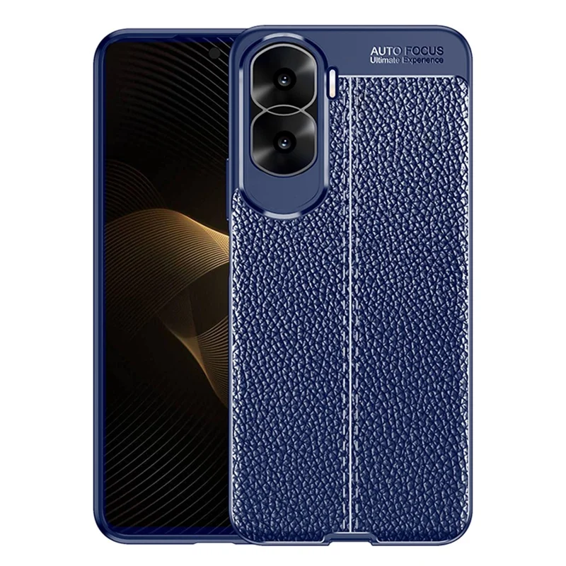 For Honor X50i 5G / 90 Lite 5G Dustproof TPU Phone Case Shockproof Phone Shell Litchi Texture Phone Cover - Blue