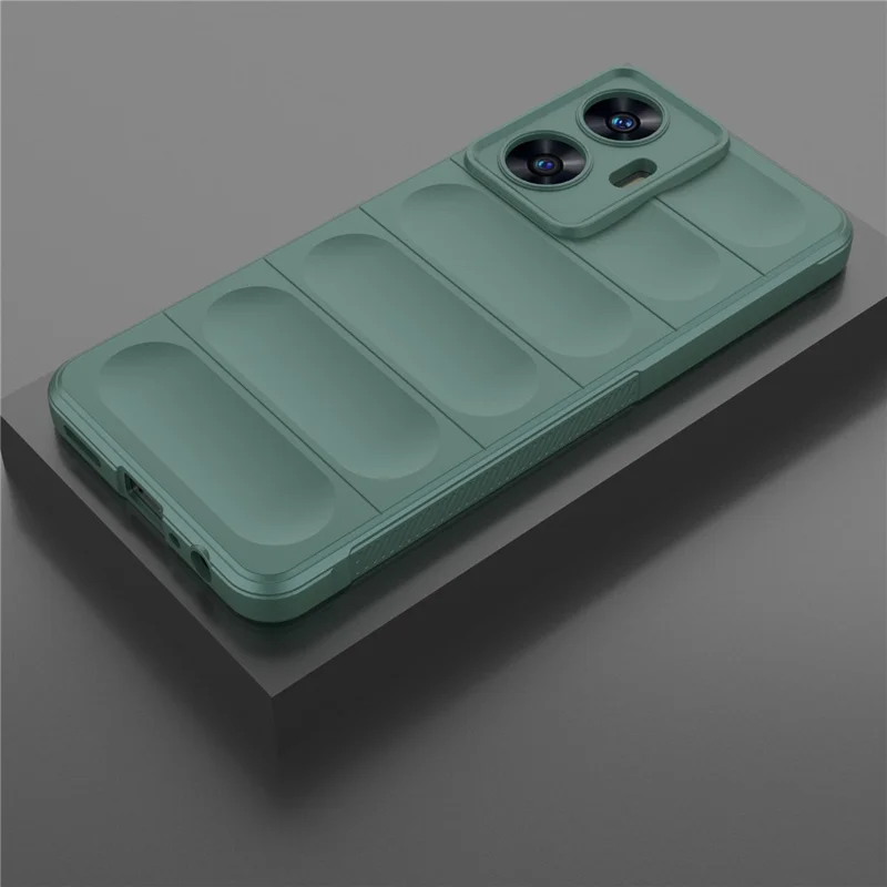 Dla Realme C55 4G elastyczna obudowa telefonu z tworzywa TPU, odporna na zarysowania, odporna na wstrząsy - zielona