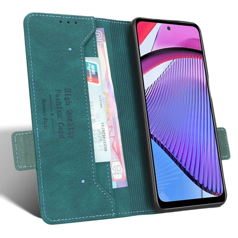 For Motorola Moto G Power 5G Phone Case Hardware Decor PU Leather Wallet Stand Cover - Blue