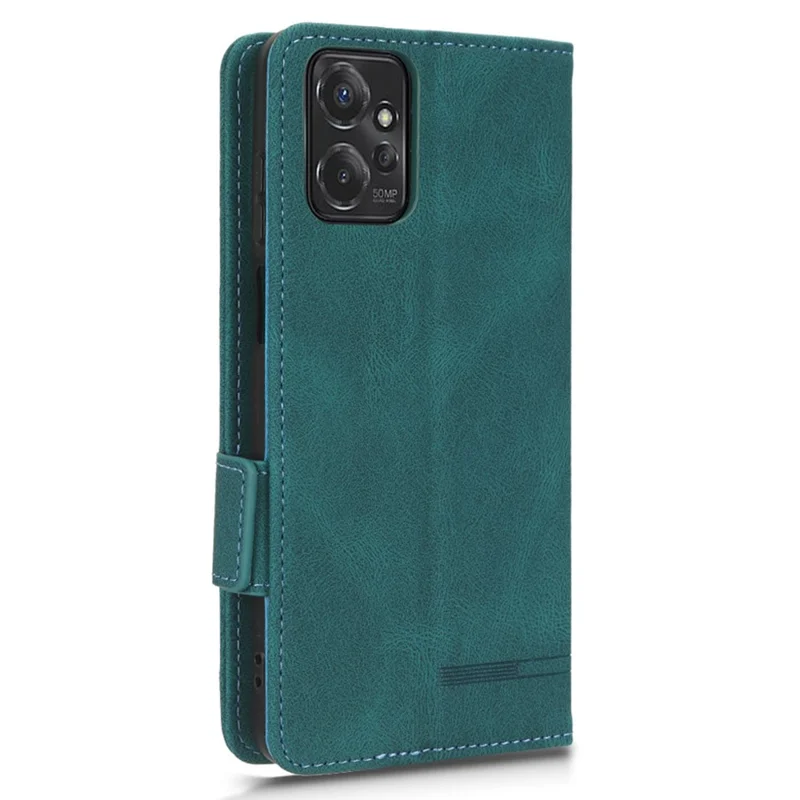 For Motorola Moto G Power 5G Phone Case Hardware Decor PU Leather Wallet Stand Cover - Blue