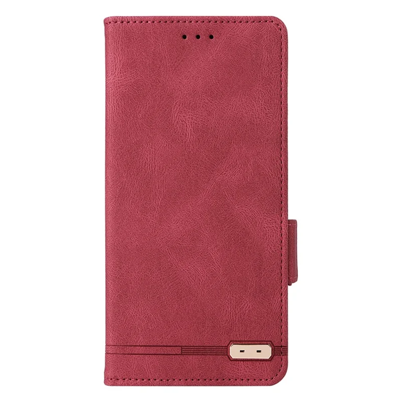 For Samsung Galaxy F14 5G Fall Proof Phone Case Hardware Decor PU Leather Wallet Stand Cover - Rose