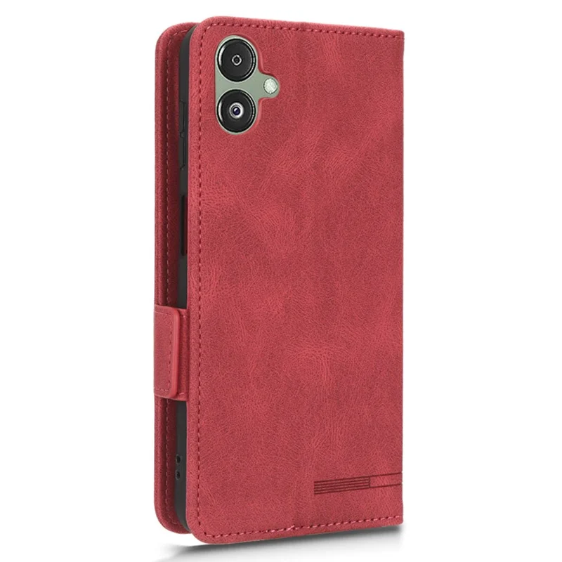 For Samsung Galaxy F14 5G Fall Proof Phone Case Hardware Decor PU Leather Wallet Stand Cover - Rose