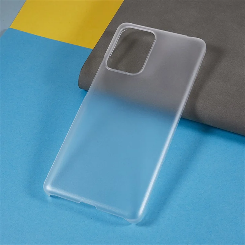 For Xiaomi Redmi Note 12 Turbo / Poco F5 5G Rubberized Phone Case Scratch Resistant Hard PC Back Cover - Transparent