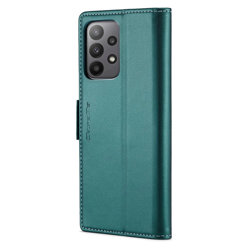 Funda de cuero para Samsung Galaxy A23 4G / A23 5G (Global) CASEME 023 con bloqueo RFID, 3 ranuras para tarjetas, tapa para móvil - Verde