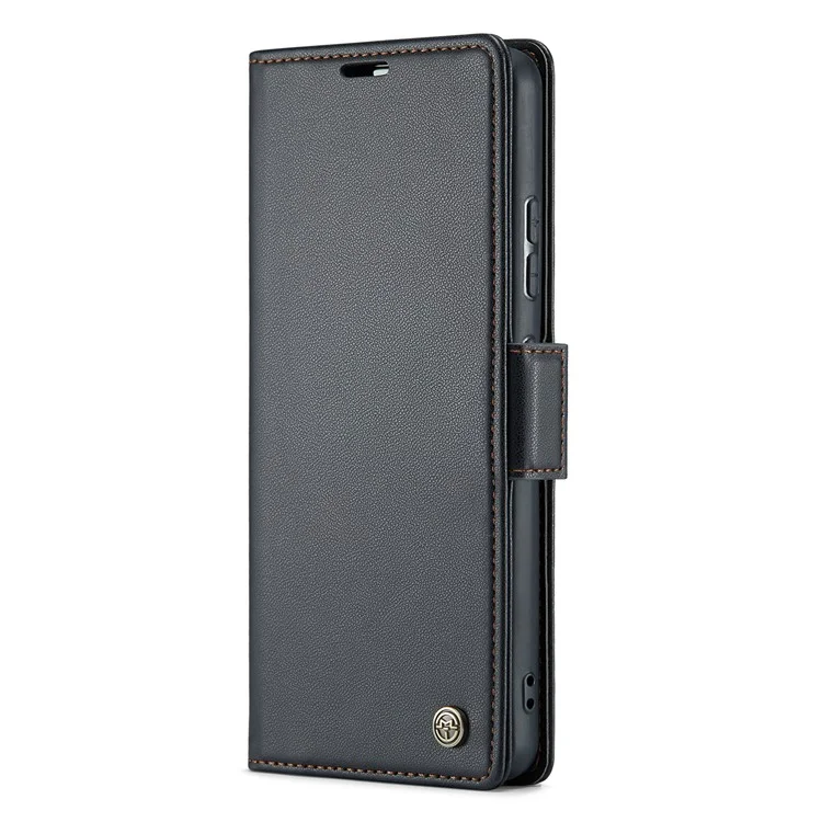 For Xiaomi Mi 11 Lite 4G / 5G / 11 Lite 5G NE Leather Case CASEME 023 RFID Blocking 3 Card Slot Mobile Cover - Black