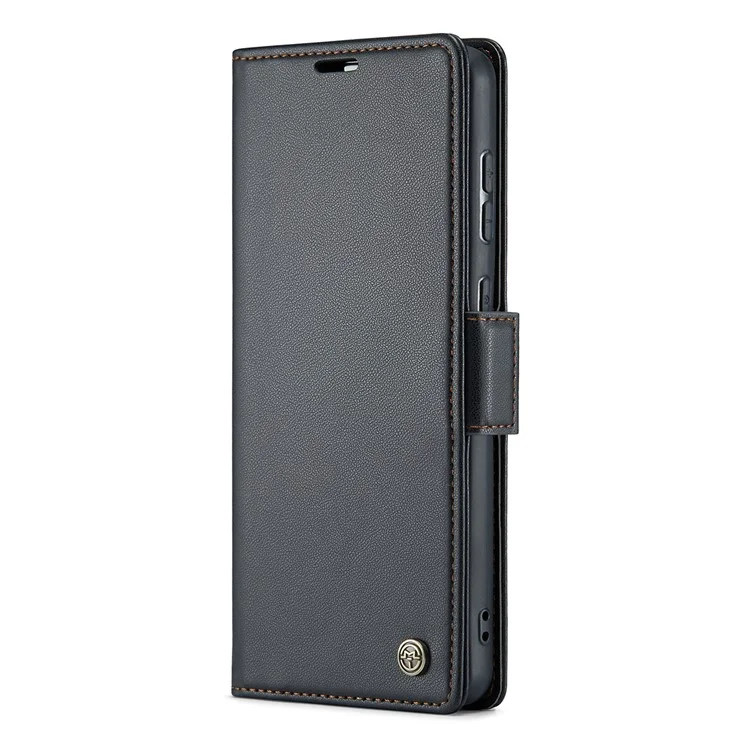 CASEME 023 Series Para Samsung Galaxy S20 4G / 5G Caso de Couro PU RFID Blocking Litchi Texture Stand Wallet Phone Cover - Preto