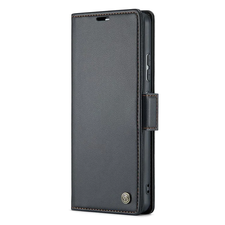 CASEME 023 Series For Xiaomi 12 5G / 12X 5G / 12S 5G PU Leather Cover RFID Blocking Wallet Phone Case - Black