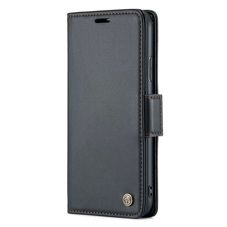 For iPhone 11 Pro Max Leather Case CASEME 023 RFID Blocking 3 Card Slot Mobile Cover - Black