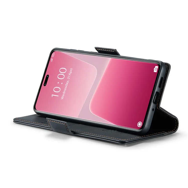 CASEME 023 Serie per Xiaomi 13 Lite / Civi 2 5G Custodia per Telefono Anti-Graffio RFID Blocking in Pelle PU Flip Cover - Nero
