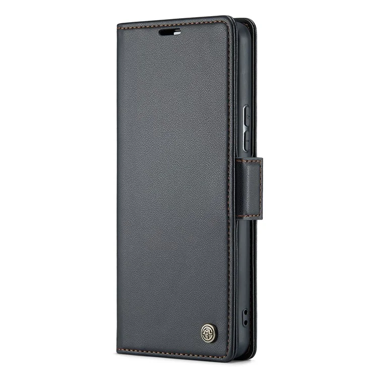 CASEME 023 Series For Xiaomi 13 Lite / Civi 2 5G Anti-Scratch Phone Case RFID Blocking PU Leather Flip Cover - Black