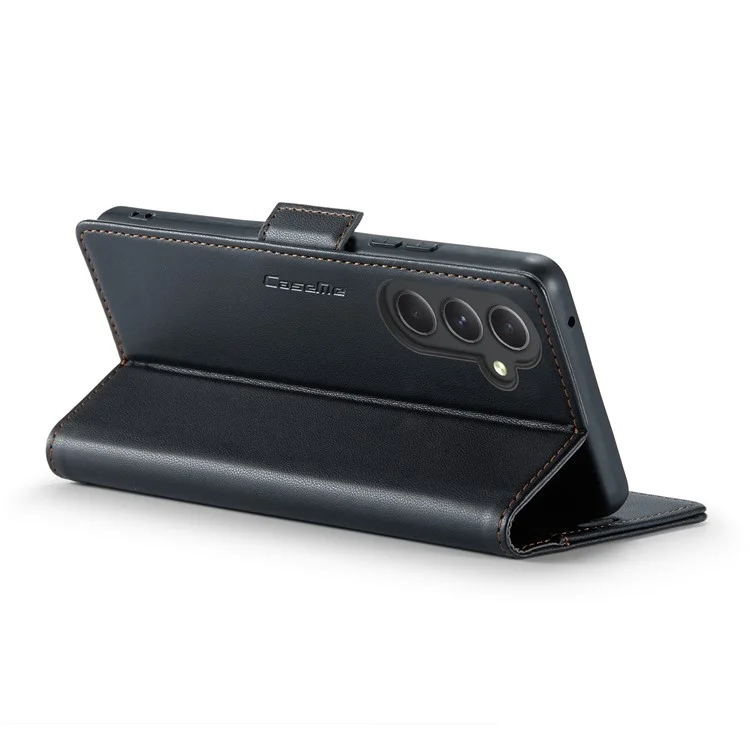 CASEME 023 Series Para Samsung Galaxy A54 5G Capa Carteira de Couro Textura Litchi Bloqueio RFID Suporte - Preto