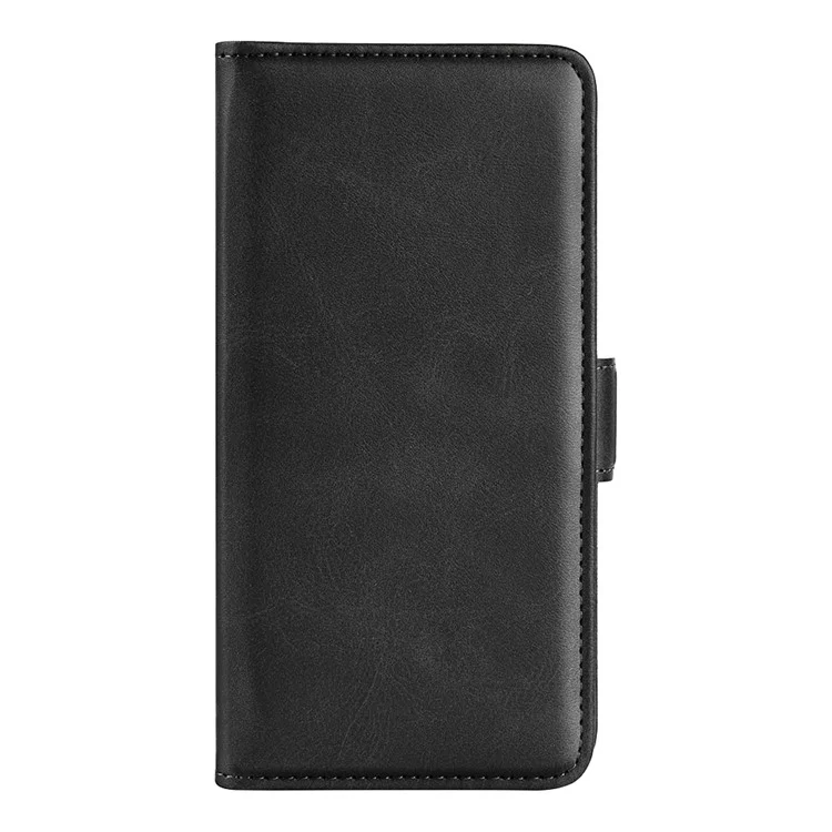 Para Huawei P60 PU Leather Wallet Flip Phone Cover Calf Texture Stand Folio Cover - Preto